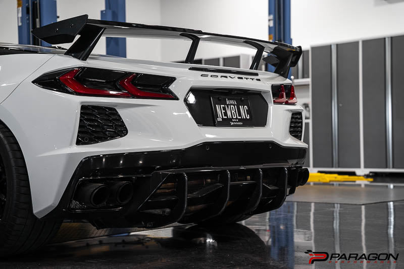 Paragon C8 Corvette Rear Diffuser Strakes - Carbon Fiber