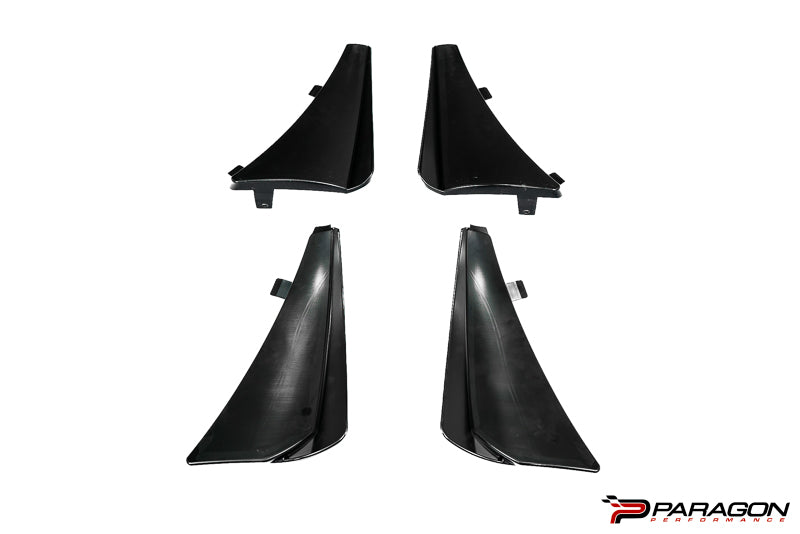 Paragon C8 Corvette Extended Splash Guards - Carbon Flash