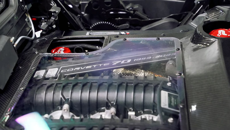 Paragon C8 Corvette Carbon Fiber Clear Engine Cover - Convertible