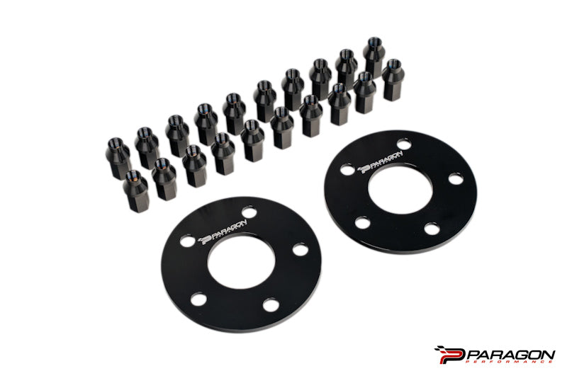 C8 Corvette Widebody 7mm Hub Centric Front Wheel Spacers With Extended Titanium Lug Nuts