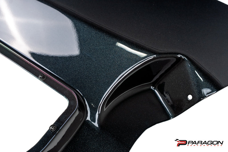 Paragon C8 Carbon Flash Painted Clear Engine Cover - 3 Cap - ZR1, ZR1X, ERAY, GSX - Convertible