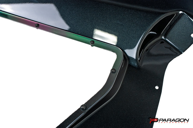 Paragon C8 Carbon Flash Painted Clear Engine Cover - 3 Cap - ZR1, ZR1X, ERAY, GSX - Convertible