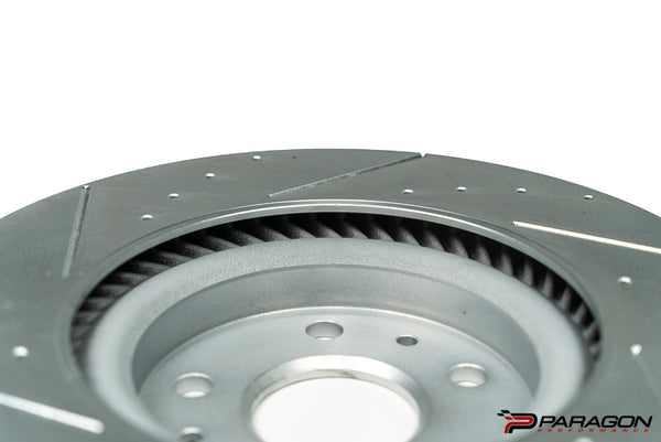 C8 Corvette Z51 Powerstop Evolution Drilled & Slotted Rotors - Front
