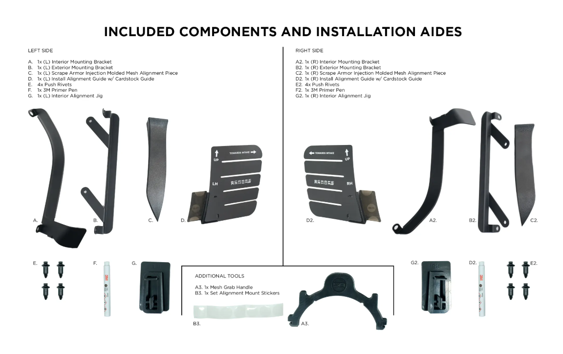 Scrape Armor Side Radiator Guards - Corvette C8 Z06 / E-ray