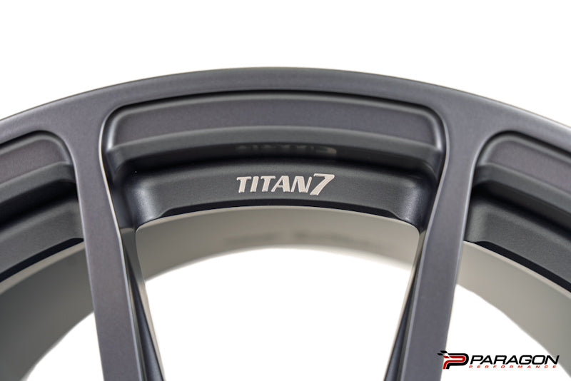 Titan 7 T-P5 18x10.5 19x12 5x120 Chevrolet C8 Corvette - Satin Titanium