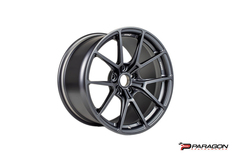 Titan 7 T-P5 18x10.5 19x12 5x120 Chevrolet C8 Corvette - Satin Titanium