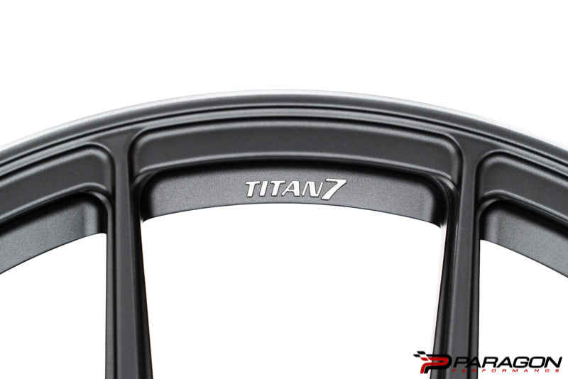 Titan 7 T-S5 19x9,20x11.5 5x120 Chevrolet C8  Corvette - Satin Titanium 
