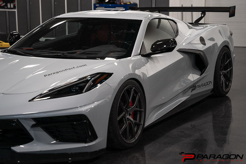 Verus Engineering Carbon Polyweave Side Splitter Kit BLEM - C8 Corvette 