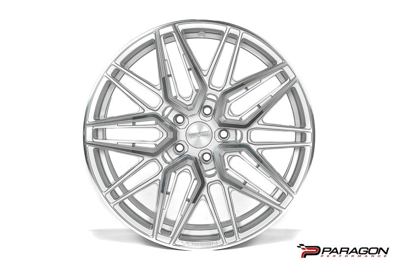 Vossen HF7 Wheels C8 Corvette - 20x9, 21x12 - Silver Polished