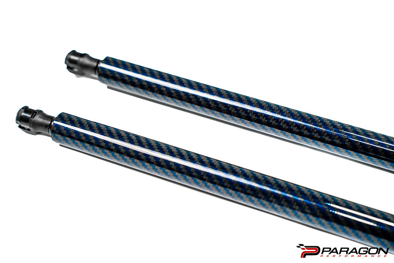 Paragon Performance C8 Corvette Carbon Fiber Hood Struts - Blue