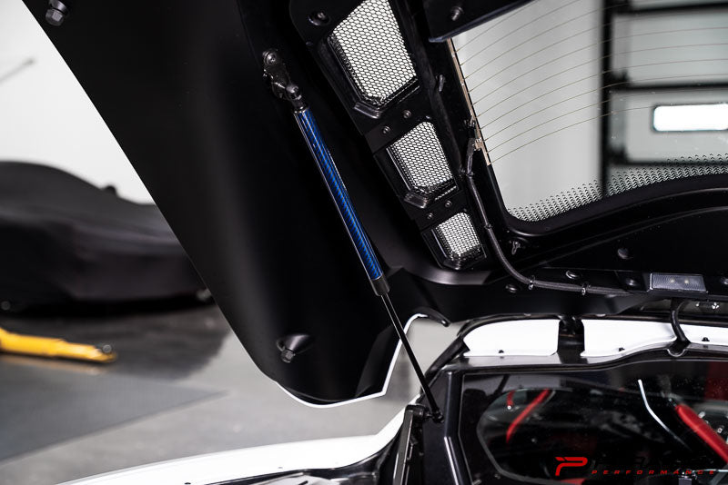 Paragon Performance C8 Corvette Carbon Fiber Hood Struts - Blue