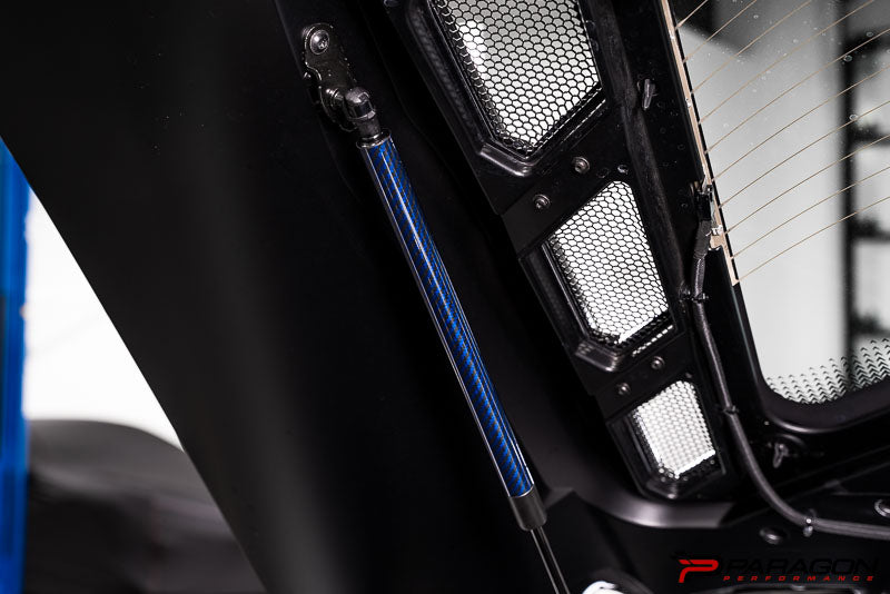 Paragon Performance C8 Corvette Carbon Fiber Hood Struts - Blue