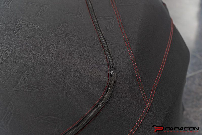 C8 Corvette Premium GM Car Cover - Black With access panels
