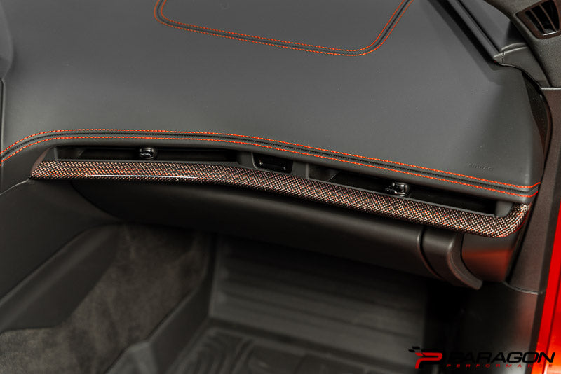 C8 Corvette Carbon Fiber Interior Trim - Red - 3 Pc Kit