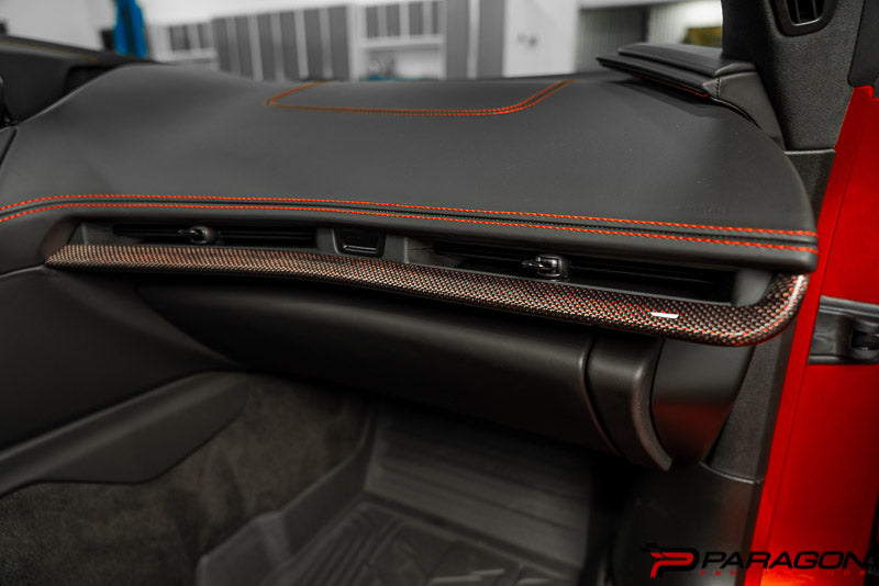 C8 Corvette Carbon Fiber Interior Trim - Red - 3 Pc Kit