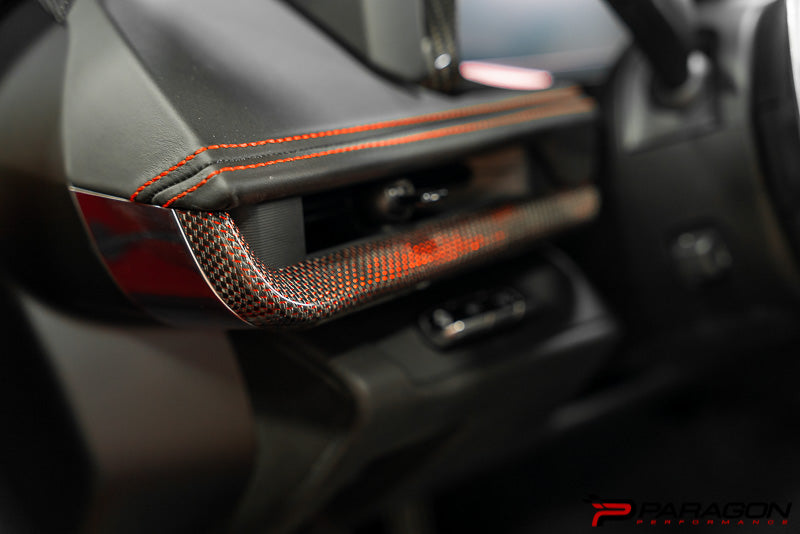 C8 Corvette Carbon Fiber Interior Trim - Red - 3 Pc Kit