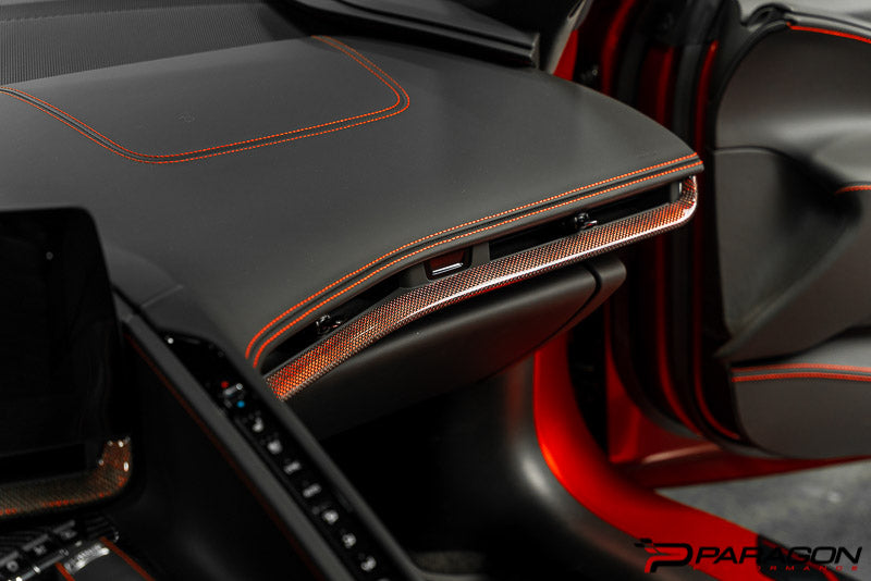 C8 Corvette Carbon Fiber Interior Trim - Red - 3 Pc Kit