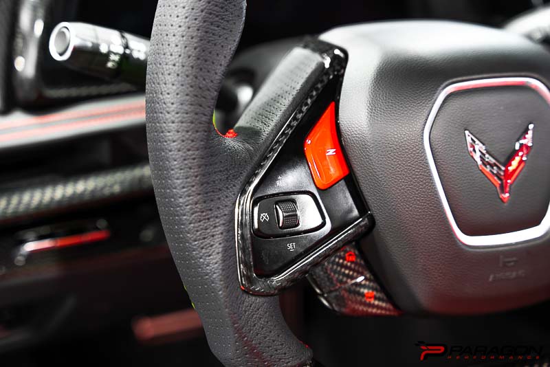 CCS C8 Corvette Carbon Fiber Steering Wheel Trim Covers