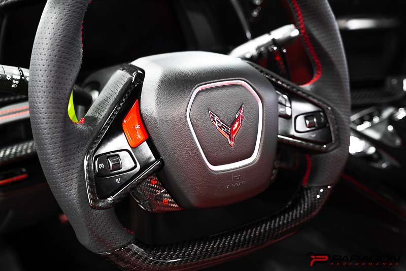 CCS C8 Corvette Carbon Fiber Steering Wheel Trim Covers
