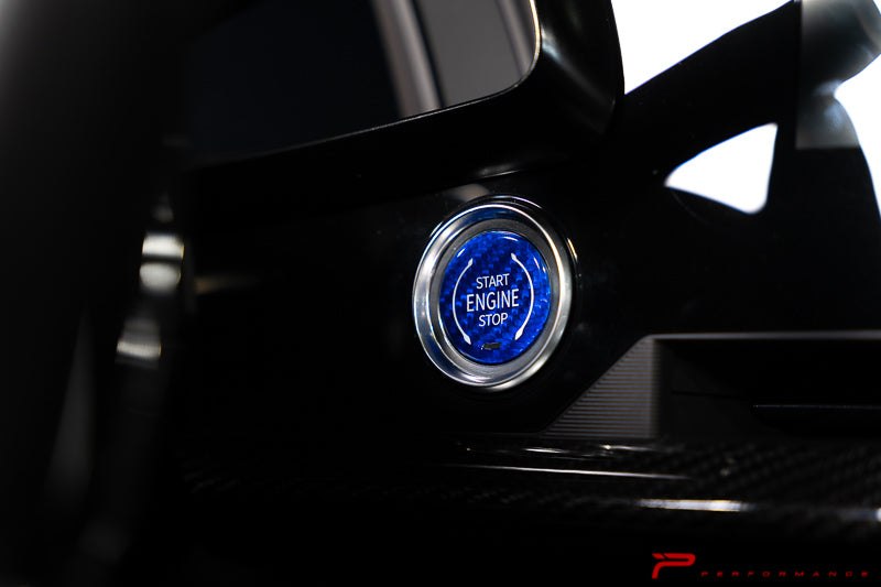 Paragon C8 Corvette Engine Start / Stop Button Overlay - Carbon Fiber