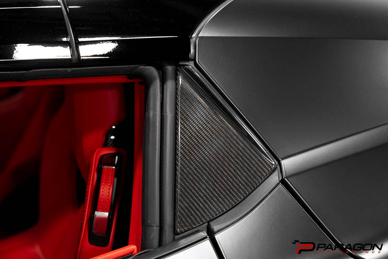 CCS C8 Corvette Convertible Carbon Fiber B Pillar Trim Overlay - HTC