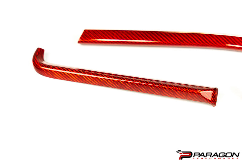 C8 Corvette Carbon Fiber Interior Trim - 3 Pc Kit - All Red