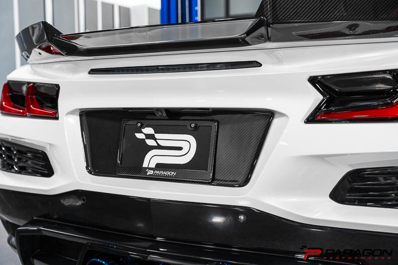 Paragon Performance C8 Corvette Z06 License Plate Insert - Carbon Fiber