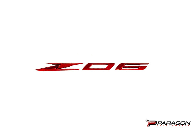 C8 Corvette Red Z06 Emblem - PAIR 