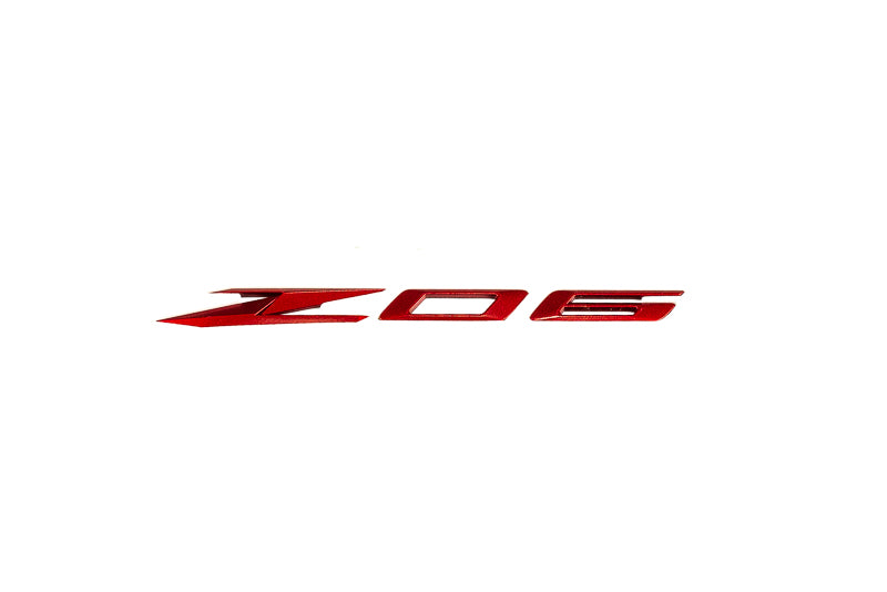 C8 Corvette Red Z06 Emblem - PAIR 