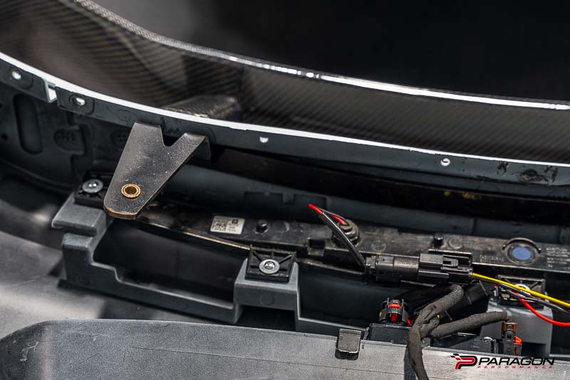 Bracket installed to bumper