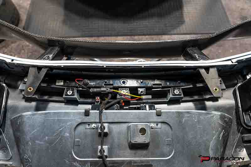 Bracket installed to bumper