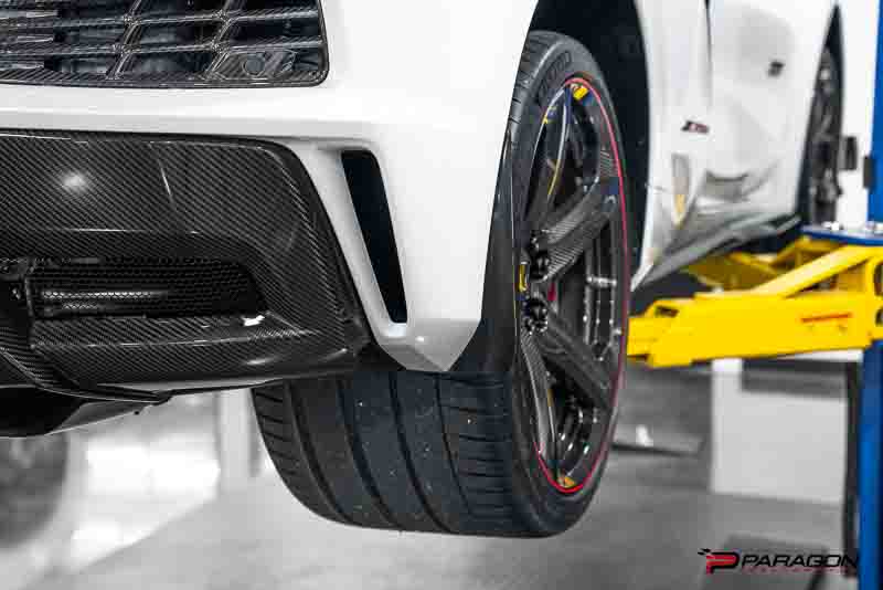 Paragon C8 Corvette Z06 & E-Ray Extended Rear Splash Guards - Carbon Flash