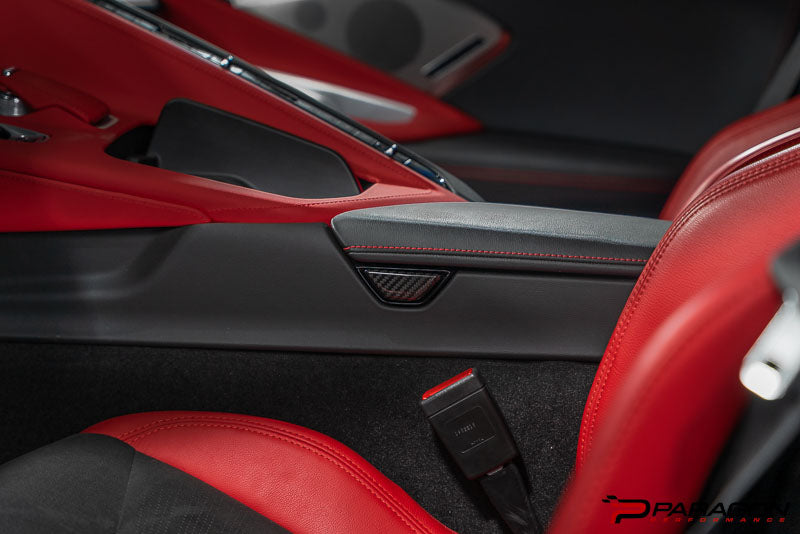 CCS C8 Corvette Carbon Fiber Arm Rest Button