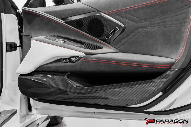 CCS C8 Corvette Carbon Fiber Door Kick Panel Overlay
