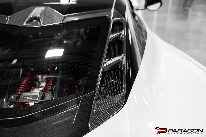 CCS C8 Corvette Carbon Fiber Rear Hatch Vent Overlays