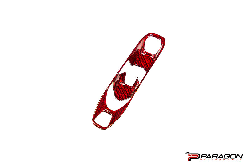 CCS C8 Corvette Red Carbon Fiber Transmission Control Outer Trim