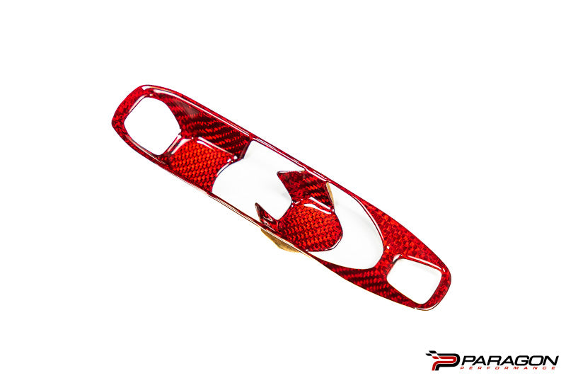 CCS C8 Corvette Red Carbon Fiber Transmission Control Outer Trim
