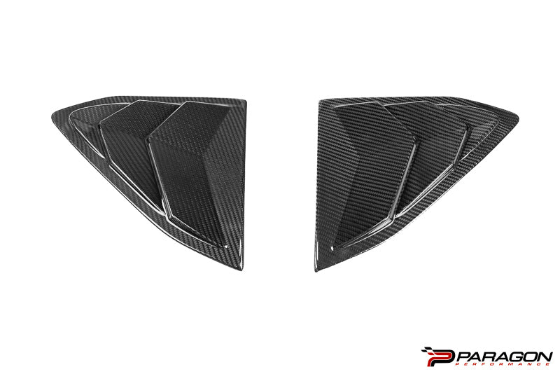 CCS C8 Corvette Vented Carbon Fiber B Pillar Trim Overlay - Coupe