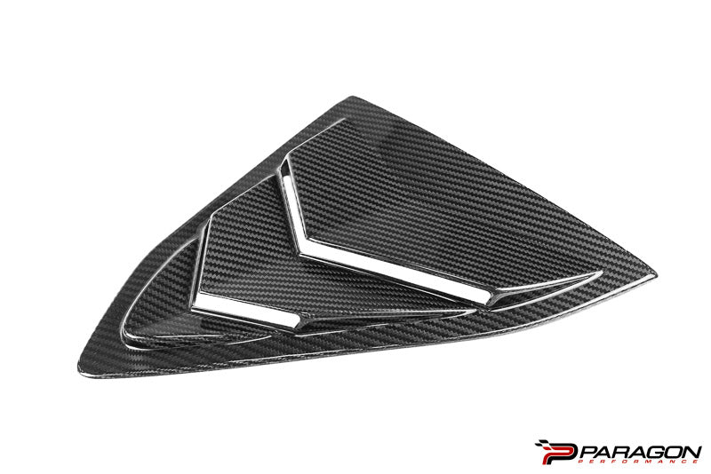 CCS C8 Corvette Vented Carbon Fiber B Pillar Trim Overlay - Coupe