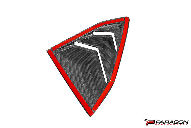 CCS C8 Corvette Vented Carbon Fiber B Pillar Trim Overlay - Coupe