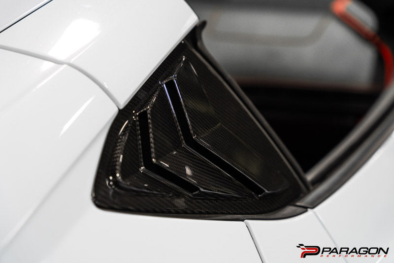 CCS C8 Corvette Vented Carbon Fiber B Pillar Trim Overlay - Coupe