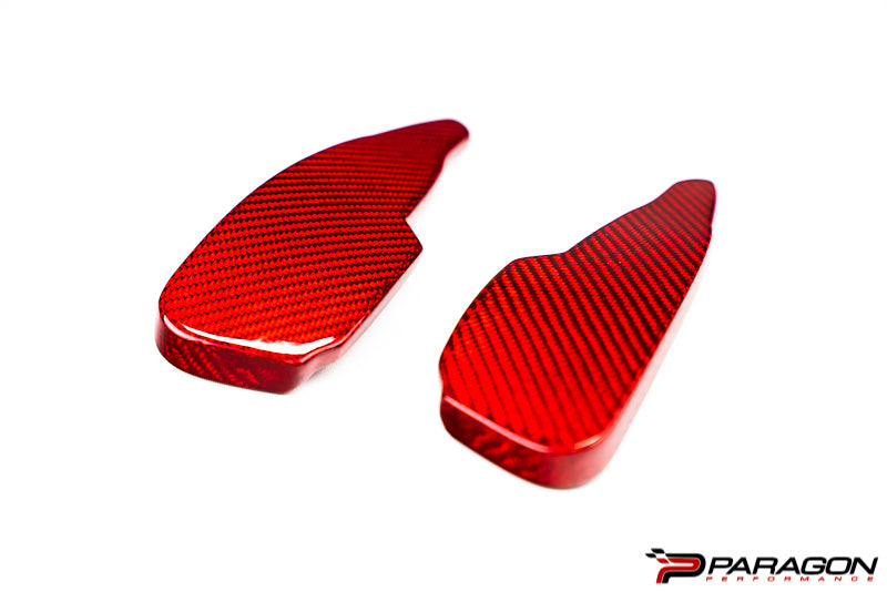 CCS C8 Corvette Carbon Fiber Paddle Shifter Extenders - Red