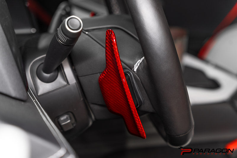 C8 Corvette Red Carbon Fiber Paddle Shifter Replacement