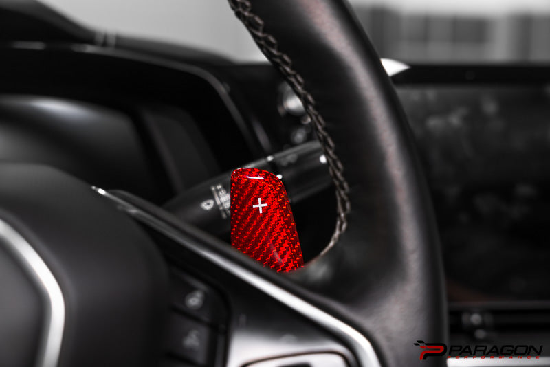 C8 Corvette Red Carbon Fiber Paddle Shifter Replacement