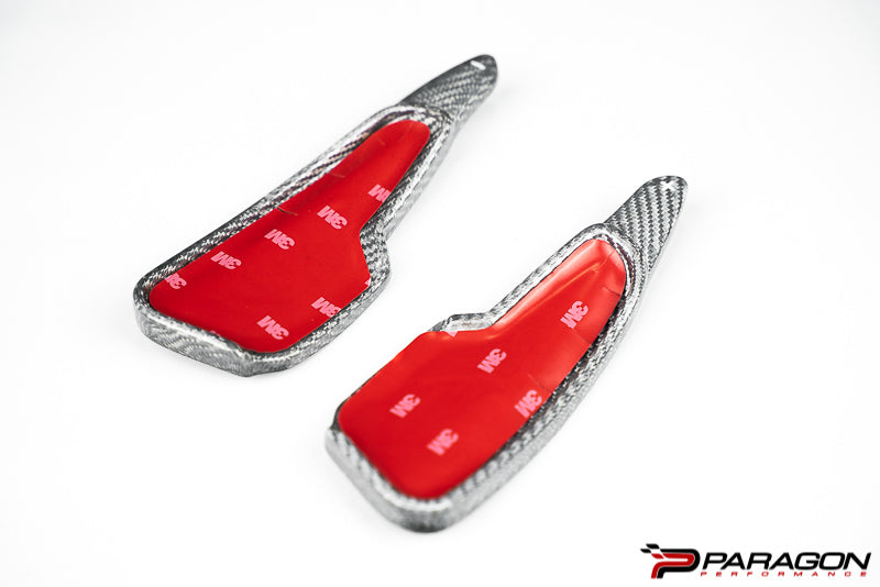CCS C8 Corvette Carbon Fiber Paddle Shifter Extenders - Silver