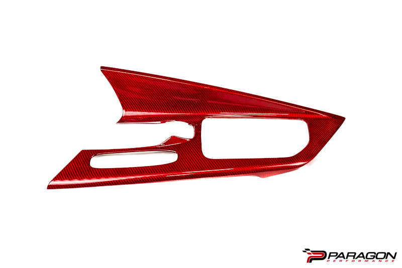 CCS C8 Corvette Red Carbon Fiber Center Console Overlay
