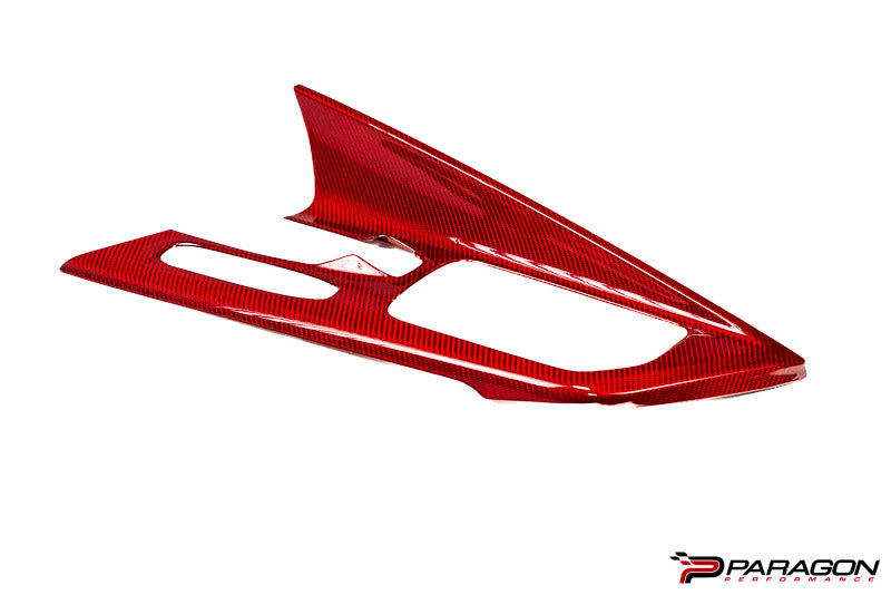 CCS C8 Corvette Red Carbon Fiber Center Console Overlay