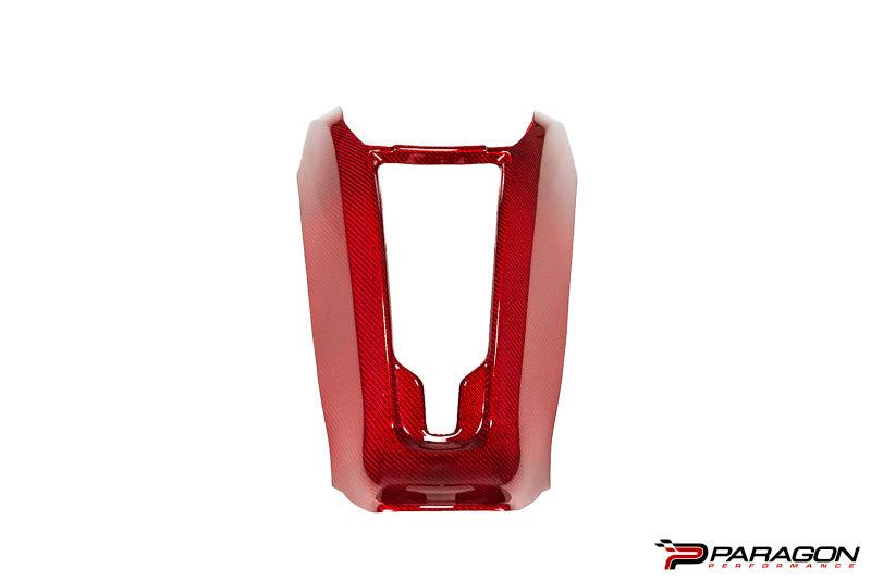 CCS C8 Corvette Red Carbon Fiber Rear Waterfall Overlay