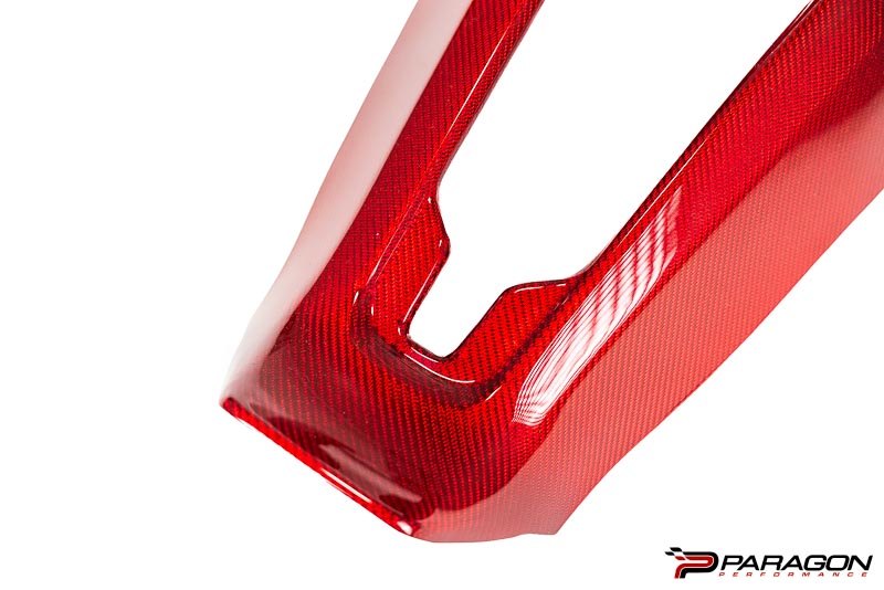 CCS C8 Corvette Red Carbon Fiber Rear Waterfall Overlay