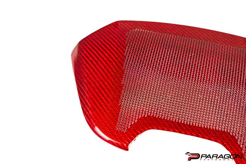 CCS C8 Corvette Red Carbon Fiber Waterfall Speaker Overlay